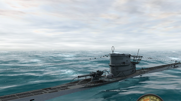 Type VII Uboat in light rough ocean conditions (mobile / iOS):