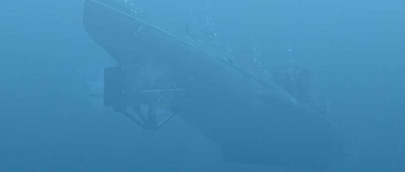 Submerged Type VII U-Boot U 96 in the WOTA subsim, (mobile / iOS):