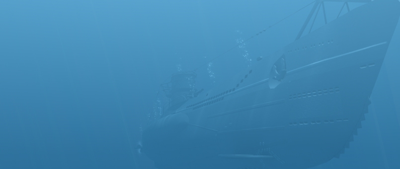 Submerged Type VII U-Boot U 96 in the WOTA subsim, (mobile / iOS):